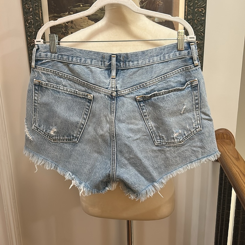Agolde Light Blue Jean Shorts - Picture 6 of 11